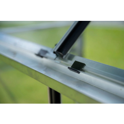 HALLS szklarnia ogrodowa ICON 6 (6,1 m2; 1,93 x 3,17 m) czarna, szkło hartowane + baza